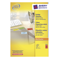Avery Zweckform 3452 universele etiketten A4 105 x 37 mm rood (1.600 etiketten) 3452 212084