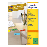 Avery Zweckform 3454 universele etiketten A4 105 x 37 mm groen (1.600 etiketten) 3454 212086