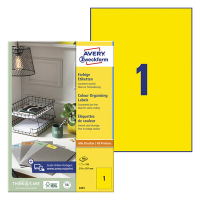 Avery Zweckform 3473 universele etiketten A4 210 x 297 mm geel (100 etiketten) 3473 212252