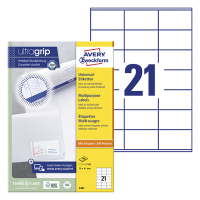 Avery Zweckform 3481 universele etiketten A4 70 x 41 mm wit (2.100 etiketten) 3481 212044