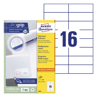Avery Zweckform 3484 universele etiketten A4 105 x 37 mm wit (1.600 etiketten) 3484 212004