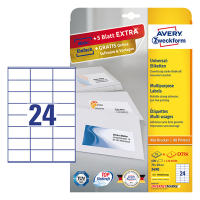 Avery Zweckform 3490 universele etiketten A4 70 x 36 mm wit (600 etiketten) 3490 212482