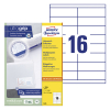 Avery Zweckform 3665 universele etiketten A4 105 x 33,8 mm wit (1.600 etiketten) 212492 - 1