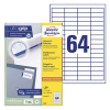 Avery Zweckform 3667 universele etiketten A4 48,5 x 16,9 mm wit (6.400 etiketten)