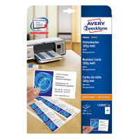 Avery Zweckform C32010-25 visitekaarten satijn wit 85 x 54 mm (250 stuks) microperforatie C32010-25 212780