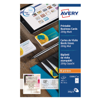 Avery Zweckform C32011-10 visitekaarten mat wit 85 x 54 mm (100 stuks) C32011-10 212781