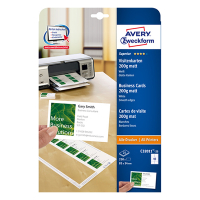 Avery Zweckform C32011-25 visitekaarten mat wit 85 x 54 mm (250 stuks) C32011-25 212782