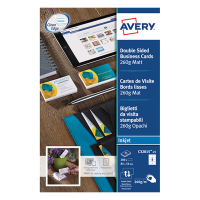 Avery Zweckform C32015-25 visitekaarten mat wit 85 x 54 mm (200 stuks) C32015-25 212789