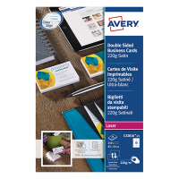 Avery Zweckform C32016-25 visitekaarten satijn wit 85 x 54 mm (250 stuks) C32016-25 212784