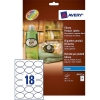 Avery Zweckform J8102-10 glanzende productetiketten ovaal 63,5 x 42,3 wit (180 etiketten)