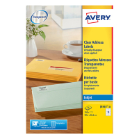 Avery Zweckform J8563-25 transparante etiketten 99,1 x 38,1 mm (350 etiketten) J8563-25 212552