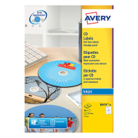 Avery Zweckform J8676-25 cd-etiketten 2 per vel (50 etiketten) J8676-25 212825