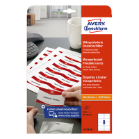 Avery Zweckform L4728-20 naambadge insteekkaarten 60 x 90 mm wit (160 naambadges) L4728-20 212590