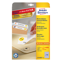 Avery Zweckform L4730-25 multifunctionele etiketten A4 17,8 x 10 mm wit (6.750 etiketten) L4730REV-25 212572