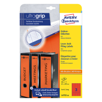 Avery Zweckform L4752-20 ordnerrugetiketten 61 x 297 mm rood (60 etiketten) L4752-20 212124