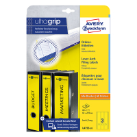 Avery Zweckform L4755-20 ordnerrugetiketten 61 x 297 mm geel (60 etiketten) L4755-20 212130
