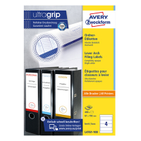 Avery Zweckform L4761-100 ordnerrugetiketten 192 x 61 mm wit (400 etiketten) L4761-100 212112