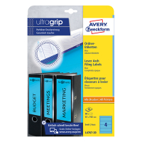Avery Zweckform L4767-20 ordnerrugetiketten 192 x 61 mm blauw (80 etiketten) L4767-20 212522