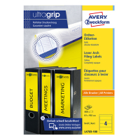 Avery Zweckform L4769-100 ordnerrugetiketten 192 x 61 mm geel (400 etiketten) L4769-100 212122