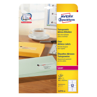 Avery Zweckform L4772-25 transparante etiketten 99,1 x 42,3 mm (300 etiketten) L4772-25 212554