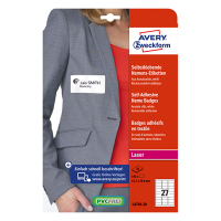 Avery Zweckform L4784-20 zelfklevende naambadge etiketten 63,5 x 29,6 mm wit/blauw (540 naambadges) L4784-20 212596