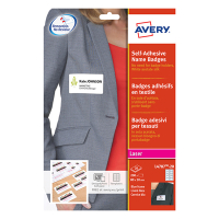 Avery Zweckform L4787-20 zelfklevende naambadge etiketten 50 x 80 mm wit/blauw (200 naambadges) L4787-20 212594