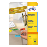 Avery Zweckform L4793-20 etiktten A4 38,1 21,2 mm geel (1.300 etiketten) L4793-20 212767