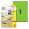 Avery Zweckform L6007-20 NEON etiketten 210 x 297 mm groen (20 etiketten) L6007-20 212748
