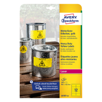 Avery Zweckform L6107-20 weerbestendige etiketten A4 99,1 x 42,3 mm geel (240 etiketten) L6107-20 212700