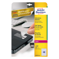 Avery Zweckform L6113-20 anti-fraude etiketten 45,7 x 21,2 mm (960 etiketten) L6113-20 212746