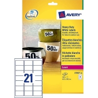 Avery Zweckform L7060-20 weerbestendige etiketten 63,5 x 38,1 mm (420 etiketten) L7060-20 212424