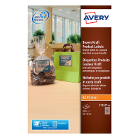 Avery Zweckform L7110-20 productetiketten rechthoekig 62 x 42 mm bruin-karton kleur (360 etiketten) L7110-20 212618