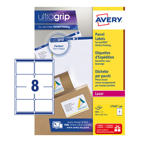 Avery Zweckform L7165-100 verzendetiketten A4 99,1 x 67,7 mm wit (800 etiketten) L7165-100 212064 - 1