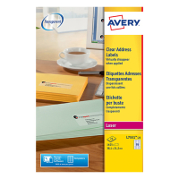 Avery Zweckform L7551-25 transparante etiketten 38,1 x 21,2 mm (1625 etiketten) L7551-25 212641