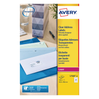 Avery Zweckform L7560-25 transparante etiketten 63,5 x 38,1 mm (525 etiketten) L7560-25 212540
