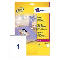 Avery Zweckform L7767-40 hoogglanzende etiketten 210 x 297 mm (40 stuks) L7767-40 212662