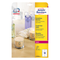 Avery Zweckform L7783-25 crystal clear etiketten 96 x 50,8 mm (250 etiketten) L7783-25 212675