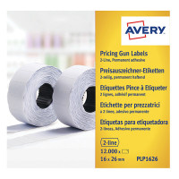 Avery Zweckform PLP1626 prijstangetiketten 26 x 16 mm wit (12.000 etiketten) AV-PLP1626 212666