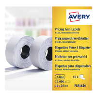 Avery Zweckform PLR1626 prijstangetiketten verwijderbaar 26 x 16 mm wit (12.000 etiketten) AV-PLR1626 212668