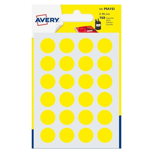 Avery Zweckform PSA15J markeringspunten Ø 15 mm geel (168 etiketten) AV-PSA15J 212719 - 