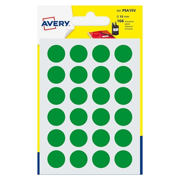 Avery Zweckform PSA15V markeringspunten Ø 15 mm groen (168 etiketten) AV-PSA15V 212721 - 1