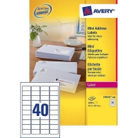 Avery adresetiketten L7654-100 | 4000 stuks | 45,7 x 25,4 mm L7654-100 212643