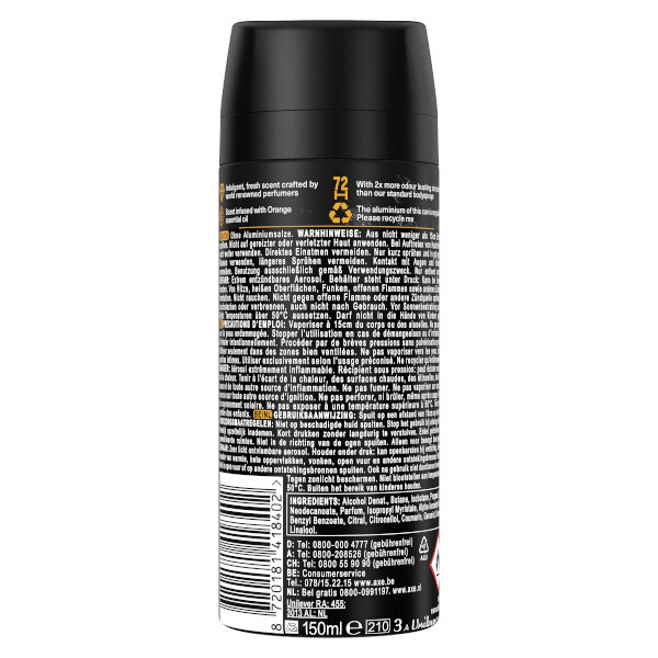 Aanbieding: 4x Axe Fine Fragrance Collection Black Vanilla deodorant & body spray (150 ml) SAX00312 - 2