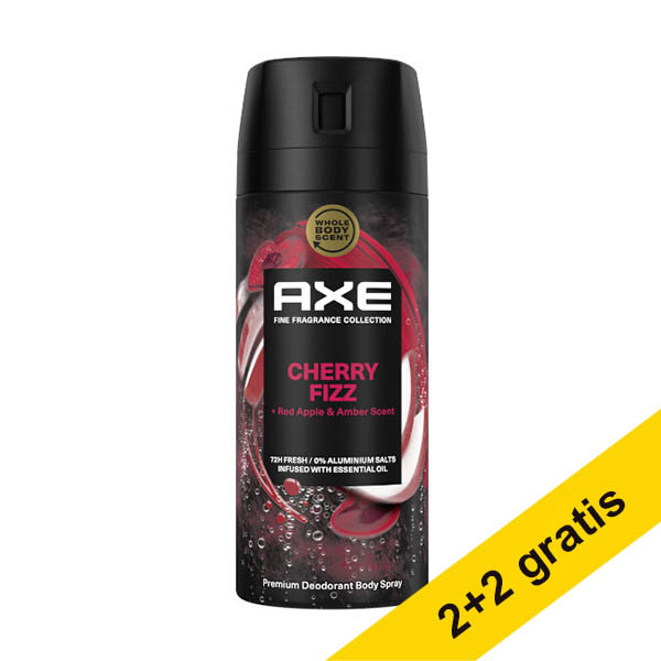 Aanbieding: 4x Axe Fine Fragrance Collection Cherry Fizz deodorant & body spray (150 ml) SAX00310 - 1