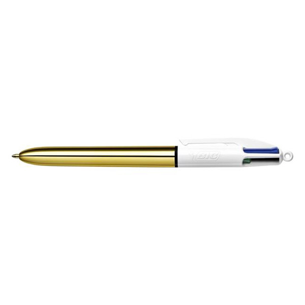 Matroos In hoeveelheid Vergemakkelijken BIC 4 Colours Shine balpen goud BIC 123inkt.nl