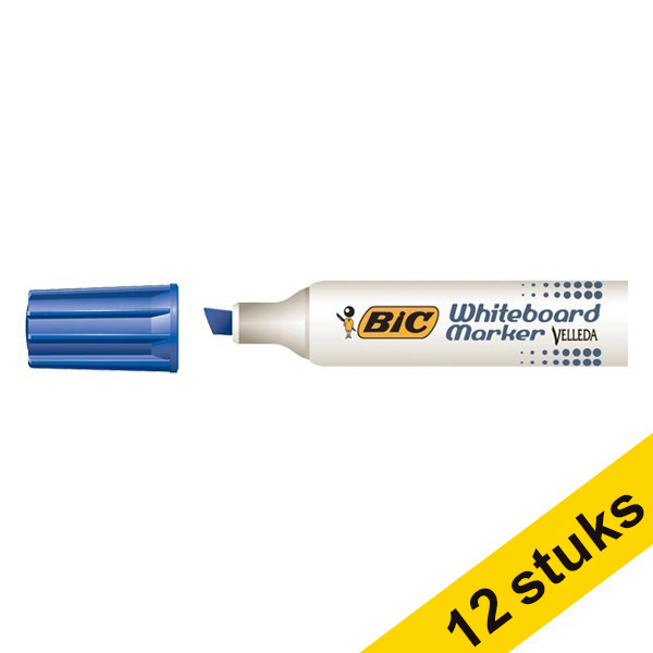 Aanbieding: 12x BIC Velleda 1781 whiteboard marker blauw (3 - 6 mm schuin) **BELGIUM ONLY** 262350 - 1