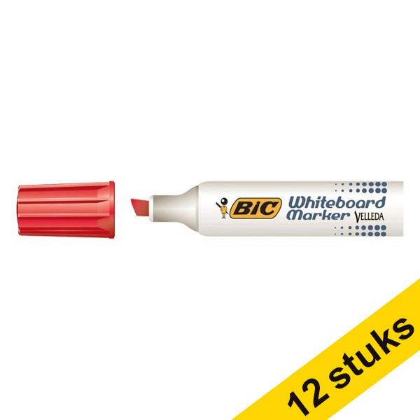 Aanbieding: 12x BIC Velleda 1781 whiteboard marker rood (3 - 6 mm schuin) **BELGIUM ONLY** 262351 - 1