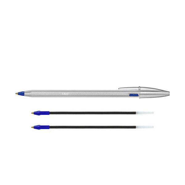 BIC Cristal Re'New balpen blauw + 2 navullingen 997202 240425 - 1