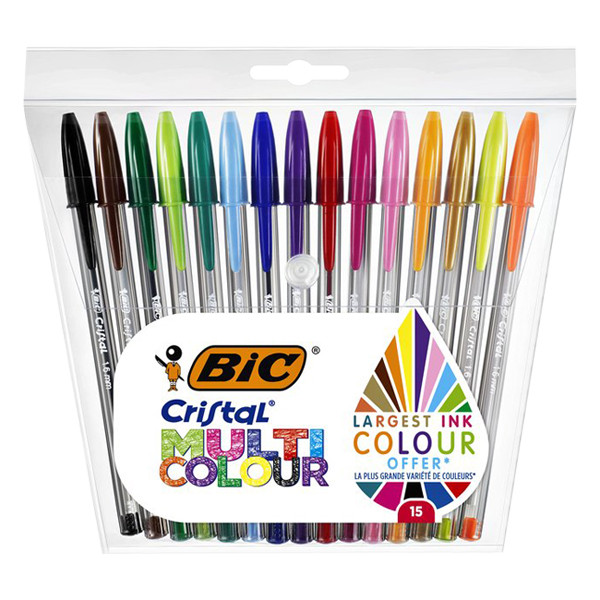 BIC Cristal balpen Multicolour (15 stuks) 964899 224677 - 1