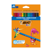 BIC Kids Tropicolors kleurpotloden in etui (18 stuks) 9375173 240464